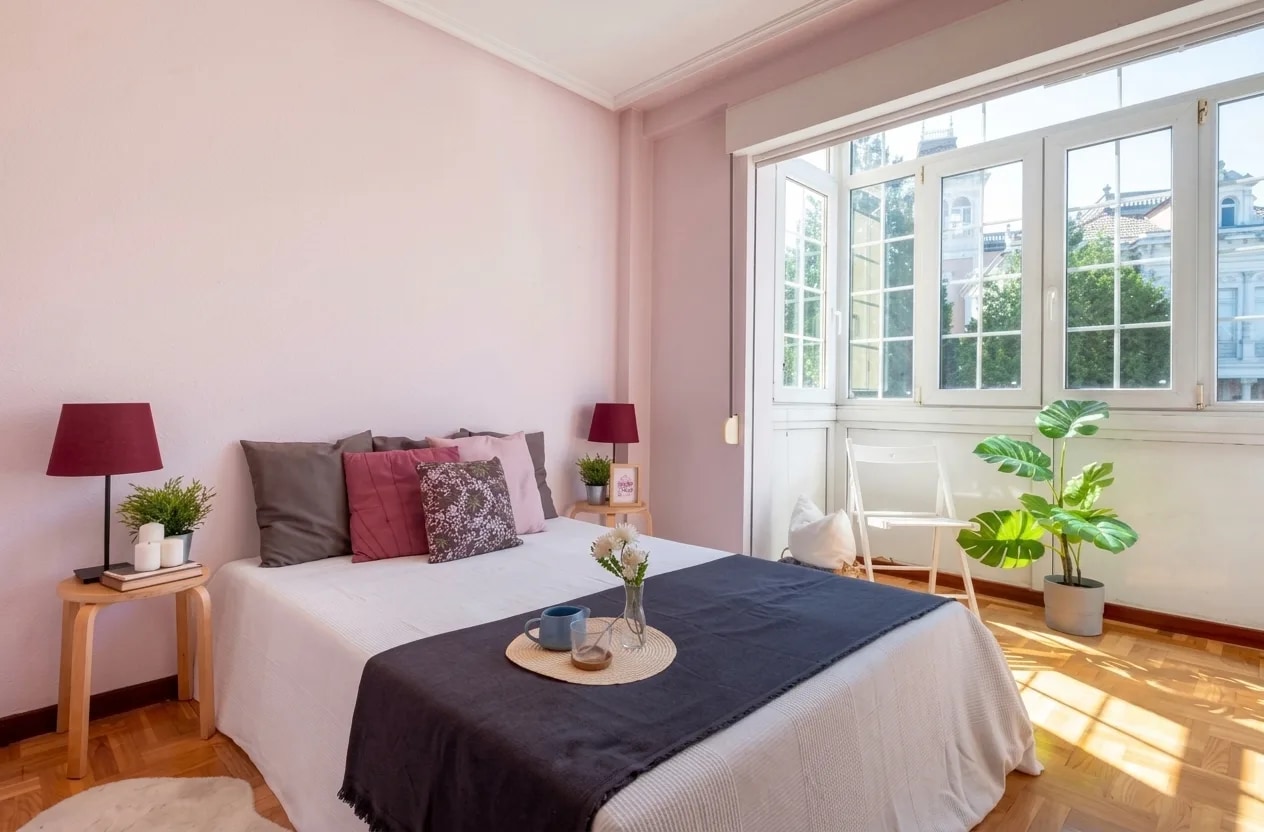 El mismo dormitorio después del Home Staging de Vibra Inmobiliaria